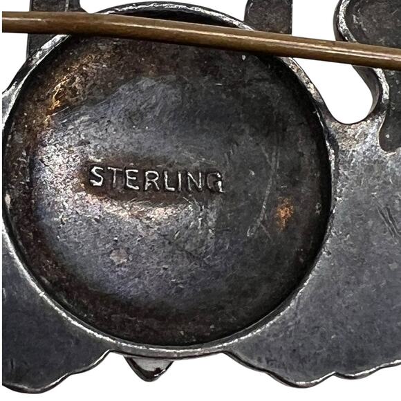 Vintage Rare WWII USAAF Aerial Gunner Sterling Pin Back Wings - Picture 3 of 4